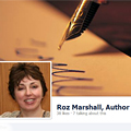 A screenshot of part of the FaceBook profile for author Roz Marshall.