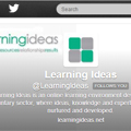 A screenshot of part of the Twitter profile for Learning Ideas.