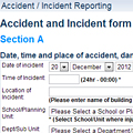 Online Accident Reporting Form for the University of Edinburgh.