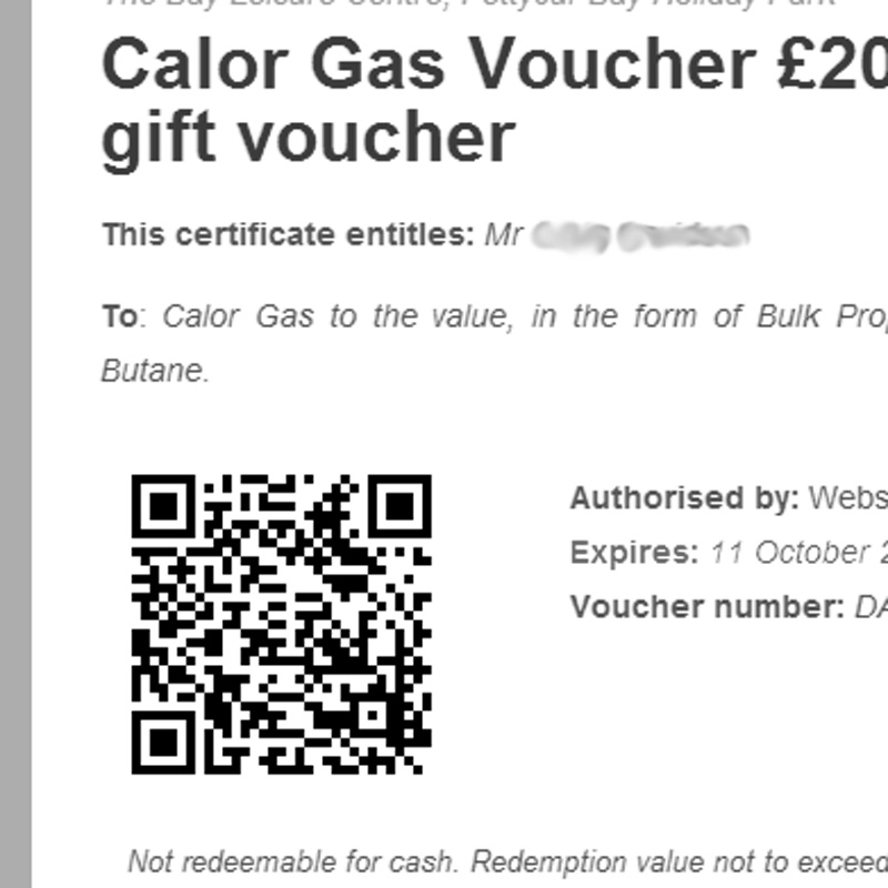 Gift voucher system